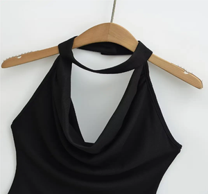 เสื้อกล้าม2025ฤดูร้อนสุดเก๋แบบลำลองแฟชั่นใหม่เสื้อห้อยคอเสื้อเจอร์ซีย์เปิดหลังขนาดใหญ่เสื้อสายเดี่ยวประดับลูกปัดขนาดใหญ่พิเศษสำหรับตกแต่ง - Product Image 4