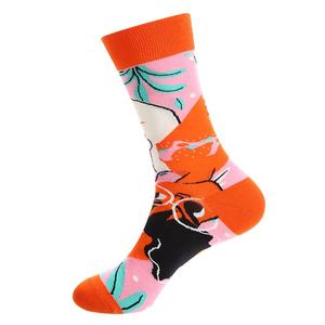 Alta calidad 80% Algodón 15% Spandex 5% Nylon Unisex Jacquard estampado calcetería Casual moda divertido equipo calcetines para Mujeres Hombres - Product Image 5