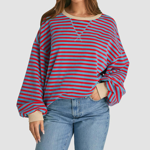 Diseñador de moda cuello redondo pulóver sudadera logotipo personalizado Casual sólido tejido sudaderas con capucha para mujeres nueva llegada colección de invierno - Product Image 3