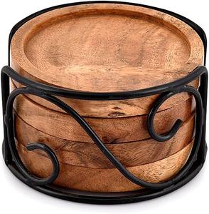 Juego de posavasos de madera Premium, alfombrillas rústicas duraderas para mesa de comedor, café, té, cerveza, hogar, cocina, Bar - Product Image 1