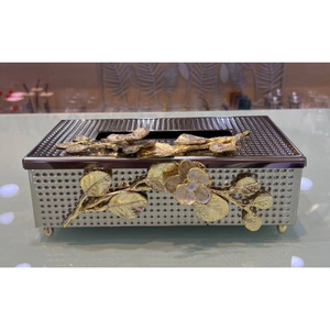 Caja de pañuelos de Metal dorado clásico moderno hecho a mano, soporte de acero inoxidable chapado en oro pulido, decoración elegante para el hogar y el Hotel, precio de fábrica - Product Image 5