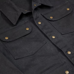 Veste en toile de coton 100% avec bouton couvert avec logo personnalisé design hivernal Vestes pour hommes - Product Image 6