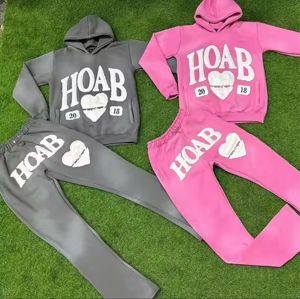 Conjunto Deportivo Personalizado de Corte Regular, 100% Algodón, Tallas Grandes, Unisex, Ropa Deportiva Informal, Sudadera con Capucha Oversize, Color Sólido - Product Image 1