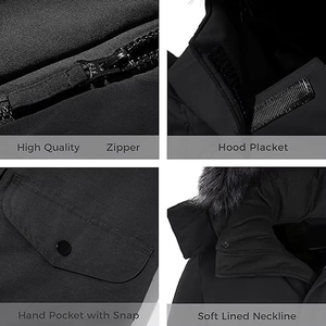 Chaqueta Parka para Mujer Diseñada para Caminatas Largas y Viajes al Aire Libre Hecha de Poliéster Resistente al Agua - Product Image 4