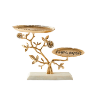 SUPPORT EN MÉTAL POUR ARTISANAT FAIT MAIN AVEC PLATEAU À DESIGN DE FLEURS PLAQUÉ ARGENT POUR LA DÉCORATION DE MARIAGE ET DE FÊTE D'ANNIVERSAIRE
