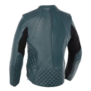 Veste de moto en cuir noir véritable pour cavaliers avec des rayures rouges Blouson de moto en cuir de piste protégé CE blindé pour hommes - Product Image 2