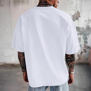 100% algodón al por mayor camisa personalizada camiseta gráfica impresión marca o cuello alta calidad tendencia hombres camiseta impresión de pantalla Digital - Product Image 6