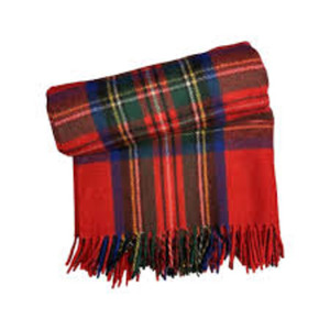 Mantas de lana India hechas de lana 100% en diseño de tartán con borlas Mantas de tartán Súper suaves DE HARSHIT INTERNATIONAL - Product Image 1