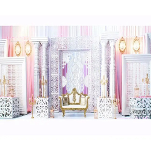 ของตกแต่งสำหรับมุสลิมสไตล์โมร็อกโก Sangeet ที่สวยงามการตกแต่งเวทีแกว่งที่มีสีสันด้วยโคมไฟโมร็อกโก - Product Image 3