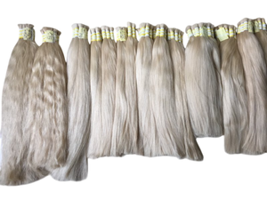 Venta al por mayor 12A Remy Raw Extensiones de cabello humano a granel de onda recta sedosa Color claro del fabricante vietnamita - Product Image 4