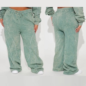 Ensemble survêtement et sweat à capuche pour femme, taille plus, deux pièces, décontracté, uni, écologique, séchage rapide, 100% coton - Product Image 3