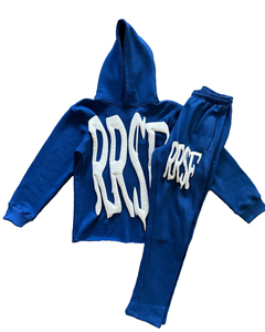 Unisex Polyester/Cotton Custom 3D Puff <b>Printing</b> Acid Wash Solid Hoodie Sweatpants Set Streetwear No String No Hem Cropped Winter - Product Image 1