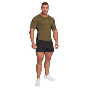 Camiseta de entrenamiento ecológica Kurt Green para hombre, ropa deportiva sostenible de secado rápido transpirable holgada para uso en el gimnasio, Golds Gym - Product Image 1