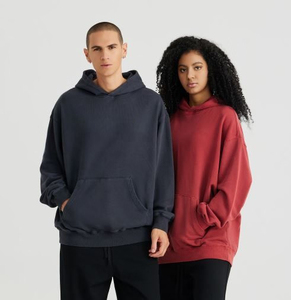 เสื้อฮู้ดดี้ผู้ชายแบบสวมหัวสำหรับฤดูหนาว ขายส่ง น้ำหนัก 280 กรัม ผ้าฝ้ายฟลีซ 100% ซักแล้ว ทรงโอเวอร์ไซส์ รับผลิตตามแบบ OEM เป็นมิตรกับสิ่งแวดล้อม ระบายอากาศได้ดี - Product Image 3