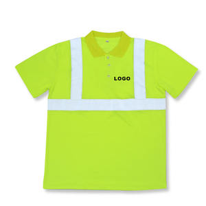 Hi Vis Reflective Polo <b>t</b>-<b>shirts</b> with Short Sleeve High Visibility Safety <b>T</b>-<b>Shirt</b> Featuring Customizable Logo with low price - Product Image 1