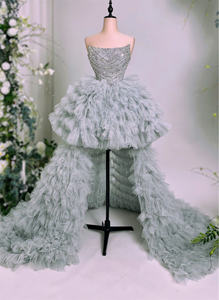 OEM conception personnalisée robe de soirée de bal à la main mode Satin Mini robe de luxe perles mignon imprimé brodé disponible personnalisé nouveau - Product Image 5