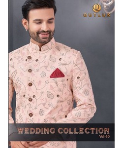 ThobeKurta corto de algodón de pollo para hombres en Punjabi PathaniPajama con elegante cuello botón cadena tela - Product Image 5