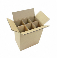 Vente en gros Boîte cadeau en carton pour bouteille de vin Boîte de papier d'expédition pour bière avec inserts Boîte de déménagement