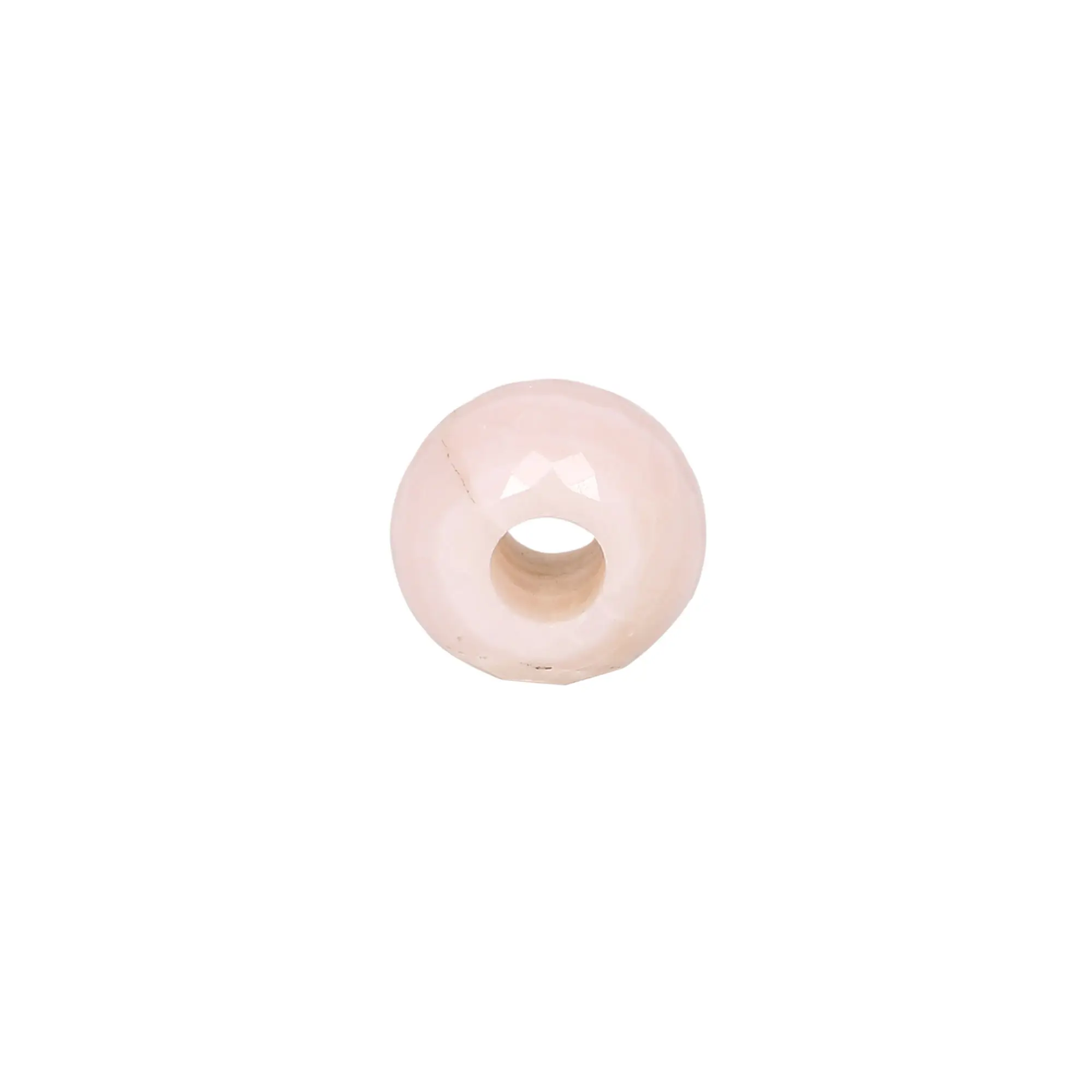 Aragonite rose naturelle 16x10x5.5mm perles à gros trous à facettes 17.40 Cts pour la fabrication de Bracelet pierre précieuse en vrac