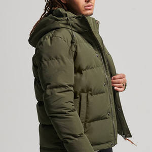 Veste coupe-vent imperméable Couleur unie Hiver Chaude Rembourrée Polyester Coton Matelassée Manteau en polaire Matelassé Vestes matelassées pour hommes - Product Image 2