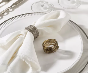 Hot Sale Metal Round Mesh Napkin Rings For Dinning <b>Table</b> <b>Parties</b> Wedding Restaurant - Product Image 2
