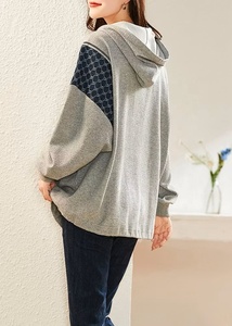 Ever Glow Unique Design Eco-Friendly Windproof Waterproof Breathable <b>Plus</b> <b>Size</b> Hooded Woolen Casual Pullover Oversize Plain Dyed - Product Image 2