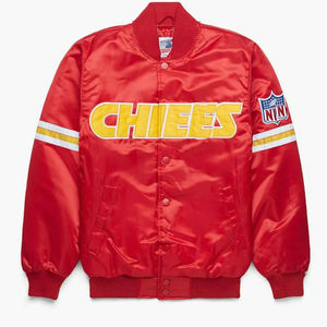 Veste de baseball en satin pour homme, inspirée des équipes, bomber varsity, doublure matelassée, fermeture à pression, streetwear, vêtements d'extérieur - Product Image 2