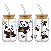 Autocollant d'emballage double face pour gobelet uv dtf 16oz verres transfert à froid gobelet wrap uv DTF transfert d'autocollant