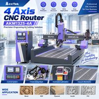 Routeur CNC 4 axes 1325 ATC pour le travail du bois avec tête pivotante pour la sculpture de surfaces courbes et la découpe de moules en mousse