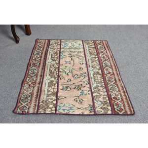 Alfombra clásica de lana de retazos rojo y verde de 2,3x3,1 pies, alfombra turca para sala de estar, respaldo de látex para decoraciones de sala de estar - Product Image 3