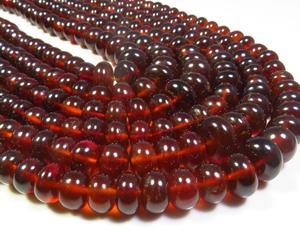 Magnifiques perles de grenat hessonite rouge naturel, forme ronde lisse, 5-8,5 mm, collier de 18 pouces, perles en vrac pour la fabrication de bijoux, pierres précieuses de haute qualité - Product Image 5