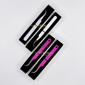 Meilleure pince à épiler de précision pour cils GETUP BROSONS IMPEX GBI-EET - Rose vif/blanc - Acier inoxydable avec revêtement en poudre - Pointe lisse - Product Image 3