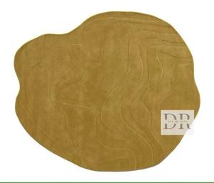 Alfombra con mechones de lana de Nueva Zelanda 100% moderna de diseñador hecha a mano, alfombra de área de forma Irregular, tamaño personalizado para aplicación en el suelo del hogar - Product Image 1