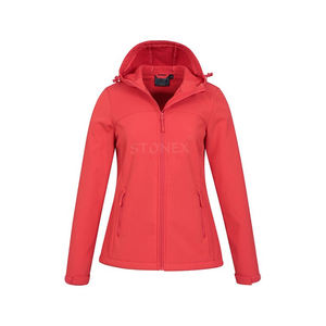 Chaqueta de concha suave de alta calidad para mujer para invierno de secado rápido con forro polar interior tendencia superior cierre de cremallera calentado relleno de algodón - Product Image 1
