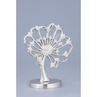 Ensemble de sculptures d'arbres floraux modernes plaquées nickel, 3 pièces, faites à la main, mobiles, taille personnalisable, décoration de table, artisanat métallique pour salon