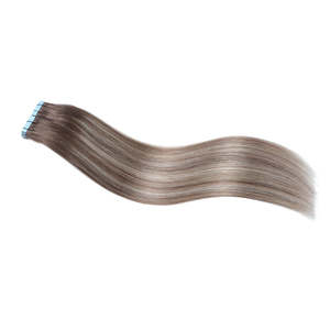 ผมต่อแบบแบน Remy Human Hair เกรด 8A สีน้ำตาลประกายแพลตตินั่ม บาลายาจ แบบตรง - Product Image 3