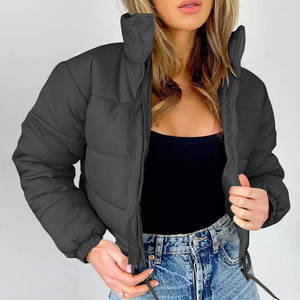 Nueva chaqueta acolchada de Invierno para mujer con capucha cálida de satén Abrigo acolchado de algodón delgado para mujer Abrigo de invierno estampado - Product Image 2
