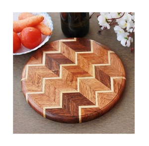 Tabla de cortar de madera ecológica, bloques redondos de madera de mango, fabricante al por mayor, venta directa de fábrica, bajo MOQ - Product Image 1