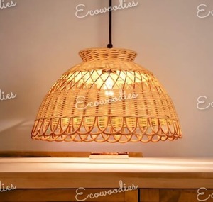 Lámpara de techo de mimbre de bambú de simplicidad moderna iluminación interior para restaurante decoración de Hotel colgante creativo para sala de estar dormitorio - Product Image 6