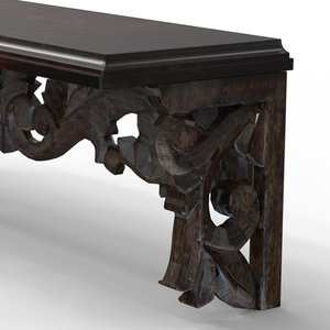 Étagère murale décorative sculptée à la main pour le salon et la décoration de patio, étagère murale décorative en bois faite à la main, pré-assemblée, décoration d'intérieur - Product Image 5