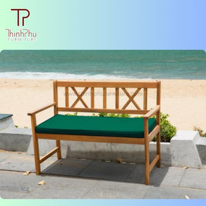 Banc en bois massif d'acacia moderne, mobilier d'extérieur confortable, Vietnam, pour patio, parc, centre commercial, hôtel - Thinh Phu - Product Image 3