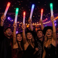 LED-Sternenlichtstab mit Glasfaser, Leuchtstab für Partys, Konzerte, Geburtstage und Festivals