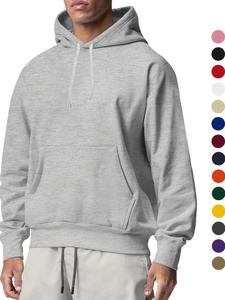 Casual Long Sleeve Polyester <b>Sweatshirt</b> Solid Color Custom logo Street Wear <b>Sweatshirt</b> Men <b>Plain</b> Hoodies Wholesale Manufacturers - Product Image 3