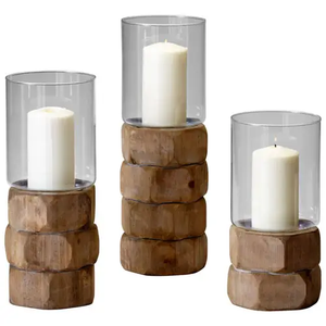 High Quality Solid Wood Base Candle Holder for Home Hotel Restaurant Table Top Candle Holders for Pillar Candles Premium Quality - Product Image 5