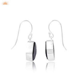 Dernières boucles d'oreilles goutte et pendantes en obsidienne noire belle fête porter oreille fil femmes boucles d'oreilles bijoux faits à la main pour elle - Product Image 3