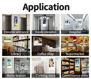 18.5inch 16.4inch màn hình kép nâng kiosk hiển thị Android kỹ thuật số biển treo tường thang máy quảng cáo hiển thị - Product Image 6