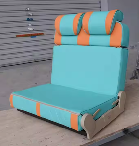 Siège double de luxe pour camping-car, siège de <span class=keywords><strong>banquette</strong></span> pliable et réglable pour fourgonnette avec ceintures de sécurité à 3 points - Product Image 4
