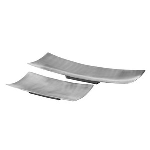 Plateau de service en métal Vente à chaud Argent de luxe en laiton avec poignée Plateaux de maison et de table Service en gros - Product Image 1