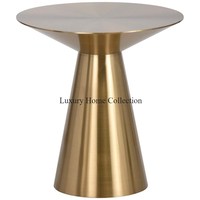 Cadre en métal de haute qualité de couleur dorée ou support rond personnalisé Top Tables basses disponibles du fabricant indien