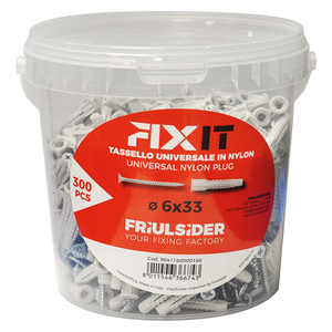 Tasselli in nylon 'fixit' 8 x 51 mm TSP 5 x 60 mm 130 pz - Product Image 1